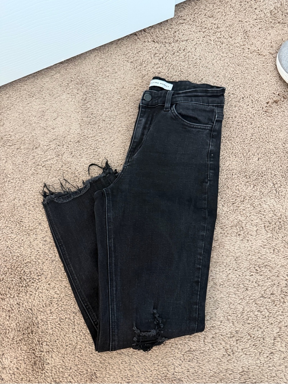 Flying Monkey Cropped Straight Jeans